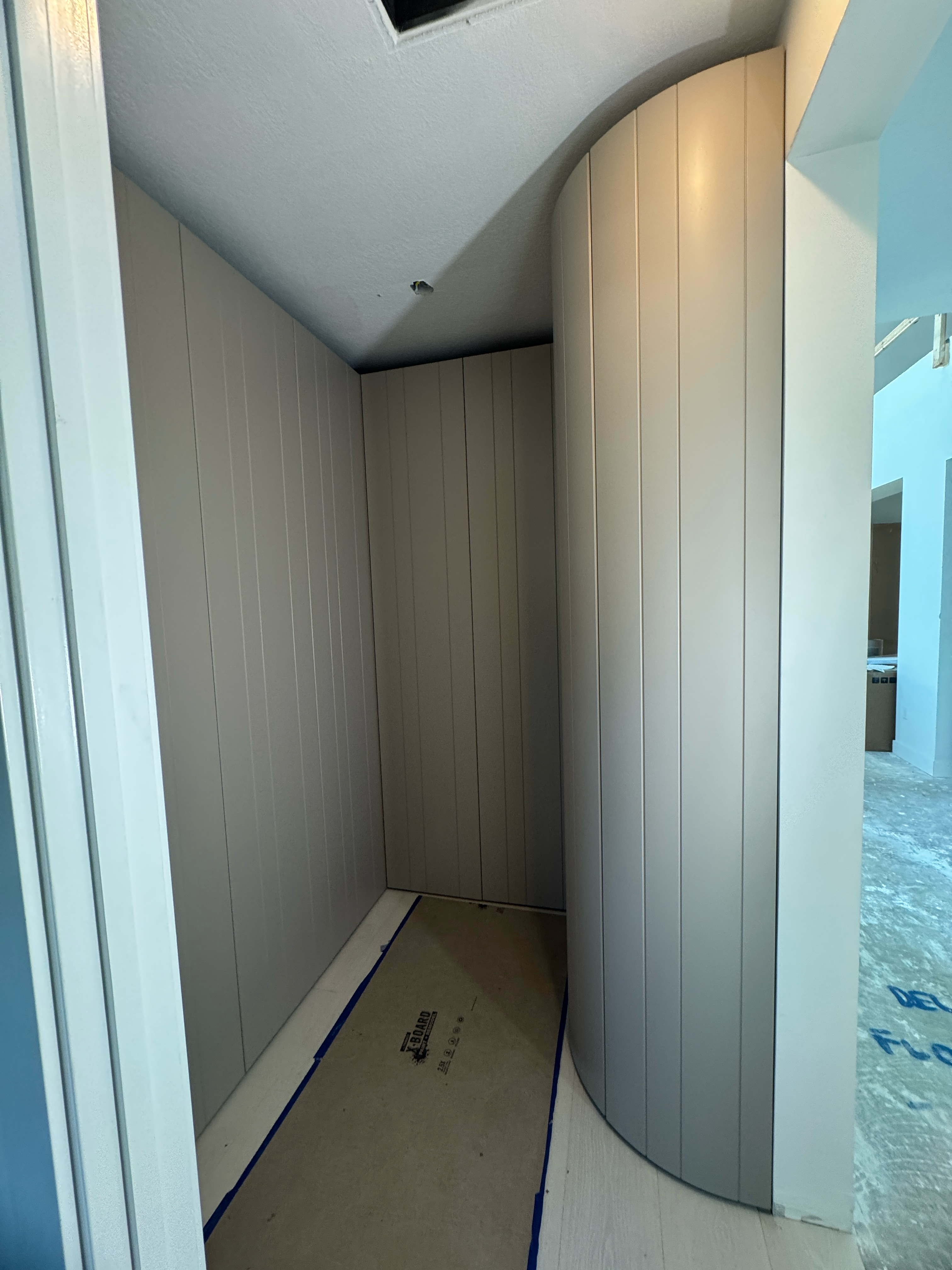 Custom closet installation in progress